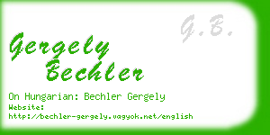 gergely bechler business card